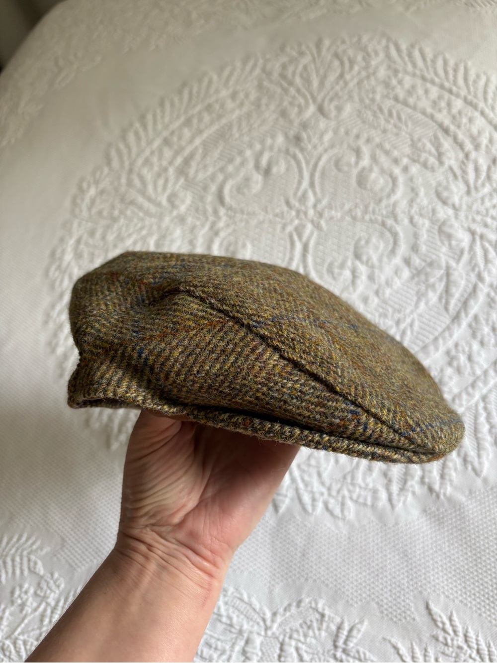 Harris Tweed pure new wool hat cap hunting cabbie newsboy 7 5/8